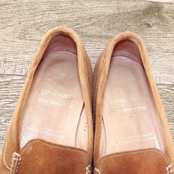 $695 Neiman Marcus GRAVATI Loafer 9.5 M Tan Suede 18133 * add $15 new Trees main image 14